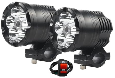 XRUKGUO Para Suzuki Coche Para SUV Para ATV Motocicleta LED Proyector Moto Auxiliar Faro Antiniebla Accesorios Universales 200W 72000lm 12V Motocicleta Faro(2 Pieces Light)