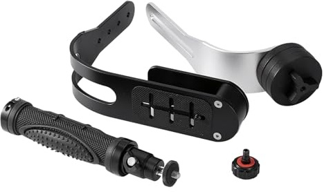 Omquot Stabilizzatore Video PRO Portatile Stabilità Affidabile Video Nitidi per Videocamera DSLR Lega di Alluminio