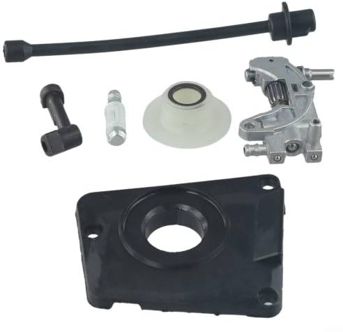 Sawhamale Kit pompa olio per motosega cinese 4500 5200 5800 45 cc 52 cc 58 cc, include tubi filtro pompa di azionamento, adatto per Plantiflex Kiam Whit