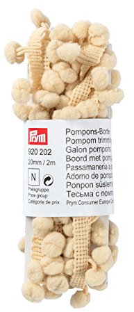 Prym Pompon, Schneiden 20 mm Polyester, beige, 12,5 x 5 x 2,7 cm