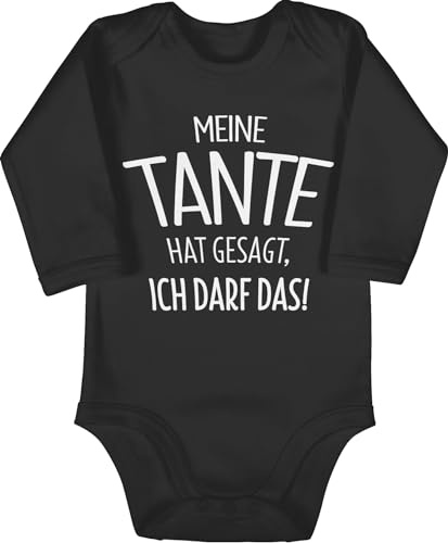 Shirtracer - Baby Body Langarm - Meine Tante hat gesagt ich darf das