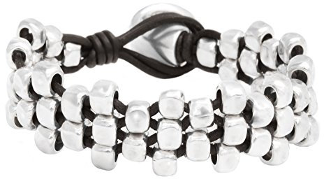 Beau Soleil Jewelry Schmuck Damen Lederarmband Armband Lederschmuck Ibiza Style (Braun)