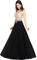 Misshow Abendkleid, lang, große Größe, sexy, rückenfrei, schick, elegant, Galakleid, Schwarz , 40