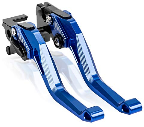 PSLER Motorrad Bremshebel Kupplungshebel für Yamaha MT-125 R125 2014-2021, 1 Paar Hebel Länge 147 mm / 5,8 Zoll Kupplungs und Bremsmotorradhebel Set(Blau)