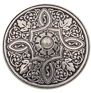 Silber Knöpfe aus Metall geschwärzt, wunderschönes Muster Made in Germany 20mm oder 25mm (6 Stück) (25mm)