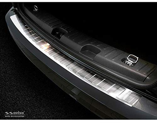 Avisa Edelstahl Heckstoßstangenschutz passgenau | kompatibel mit Volkswagen Caddy 2004-2015 & 2015-2020 - Silber