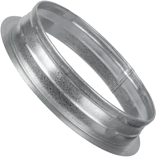 Vent Systems Ø150 mm Rund Luftkanal-Anschlussflansch – Luftschlauch Verbinder aus Verzinktem Stahl für Kühlung, Heizung und Lüftung – Passend für Abluftrohr, Flexrohr, Dunstabzugshaube Rohr