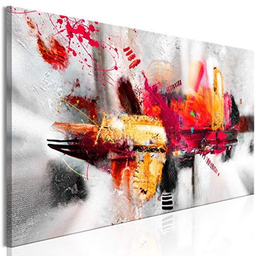 decomonkey Bilder Abstrakt 150x50 cm 1 Teilig Leinwandbilder Bild auf Leinwand Vlies Wandbild Kunstdruck Wanddeko Wand Wohnzimmer Wanddekoration Deko Modern bunt wie gemalt