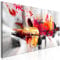 decomonkey Bilder Abstrakt 150x50 cm 1 Teilig Leinwandbilder Bild auf Leinwand Vlies Wandbild Kunstdruck Wanddeko Wand Wohnzimmer Wanddekoration Deko Modern bunt wie gemalt
