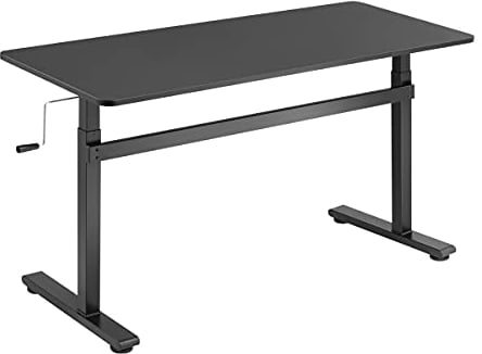 LogiLink EO0027 - Manuell verstellbarer Sitz-/ Steharbeitsplatz (Höhe 700-1170mm), Tischplatte = 1400 x 600 x 18mm, perfekt für Büro/Schulen/zu Hause etc., Schwarz