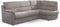 Cavadore Ecksofa Paris mit Federkern / Kleines L-Sofa mit Ottomane / 243 x 87 x 155 / Hellgrau