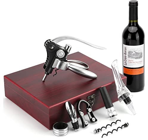 VASFFG Korkenzieher Wein Set, Manueller Weinöffner Sommelier-Sets, Spirale, Kaninchen-Stil, Korkenzieher mit Folienschneider, Weinstopfen, Weinöffner Kit für Hochzeit Christmas Papa Vatertag