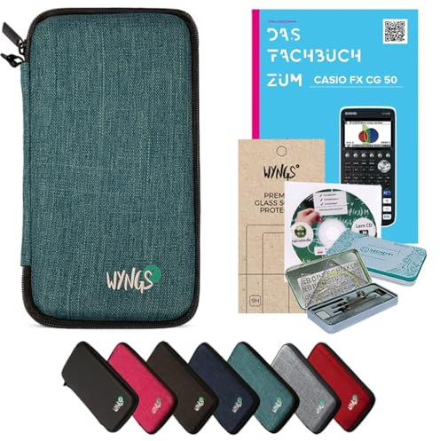 CALCUSO Zubehör Streberpaket Türkis kompatibel für Taschenrechner Casio FX-CG 50