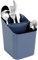 Vilde Escurreplatos organizador de cubiertos, escurridor para cubiertos, utensilios de cocina, gris, 14 x 11 x 16 cm