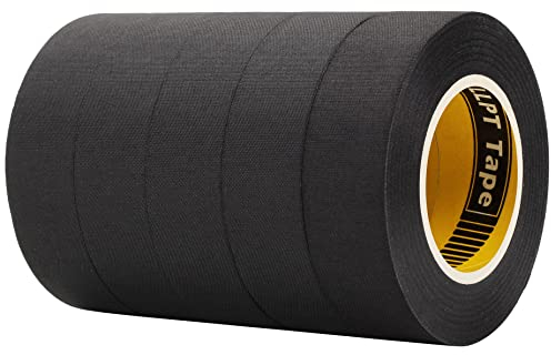 LLPT Cinta aislante de tela 5 rollos 19mm X 15m cinta de envoltura de tela de fibra resistanceente a altas tempaturas y llamas para telar de alambre con adhesivo (HC195)