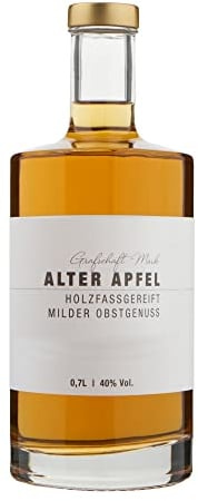 Grafschaft Mark Alter Apfel Obstbrand 1 x 0,7 L, 40% vol. Alkohol, milder holzfassgelagerter Obstbrand, Schnaps Spezialitäten aus unserer Brennerei, Apfelbrand, hochwertiger Obstler