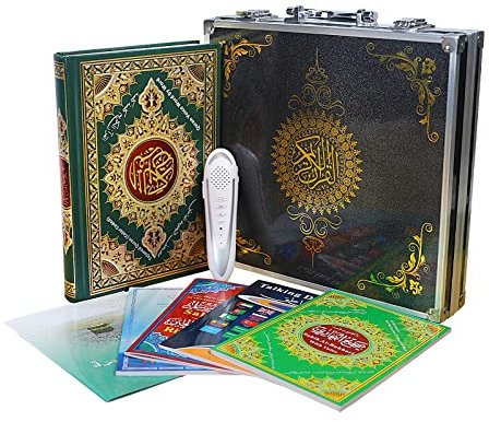 AIPEBANI Quran Pen, Digital Pen Talking Reader Rechargeable Quran Book Read Pen with Multilingual 25 Reciters, Aluminium Box Packaging, Muslims Gift Ramadan Gift