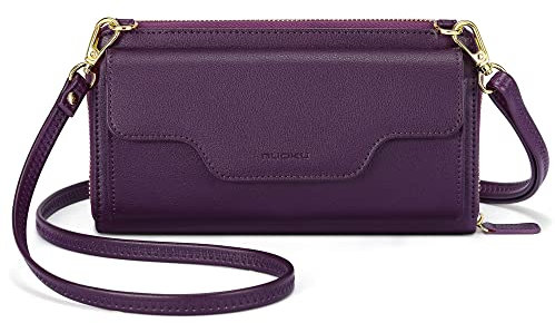 Nuoku Damen Umhängetasche - Klein mit Leder, Crossbody Bag & Kreditkartenhalter