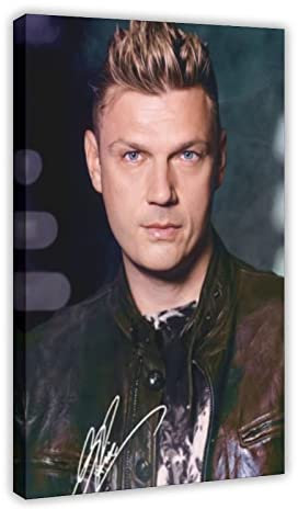 ZAPORA Poster von Sänger Nick Carter 1 Leinwand Poster Schlafzimmer Dekor Sport Landschaft Büro Zimmer Dekor Geschenk Rahmenstil 40 x 60 cm