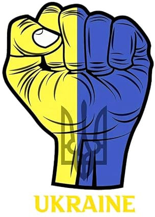 AeRko Removable Decal Sticker Sticker Ukraine Flag Trident Map Ukrainian Car Sticker on Bumper Rear Window Laptop (Color : C, Size : 8cm)