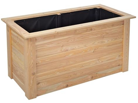 WH-Wood Holz-Hochbeet aus massivem Lärchen-Holz, L 146 cm x B 74 cm x H 74 cm, Kräuterbeet für Garten und Terrasse, hergestellt in Österreich, PEFC-Zertifiziert