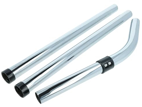 vhbw 3x Staubsaugerohr 3-tlg. mit Verlängerung kompatibel mit Numatic WV800-2, WV900-2, WVD1800 Staubsauger - 32mm Anschluss, 50-150cm Silber