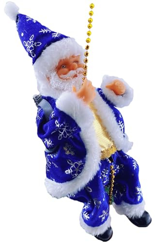 TONGFENG Santa Climbing Rope | Santa Climbing Ladder | Electric Chimney Climbing Santa Claus Toys | Reusable Electric Santa Claus Climbing Ladder Plush Toys for Kids Decoration