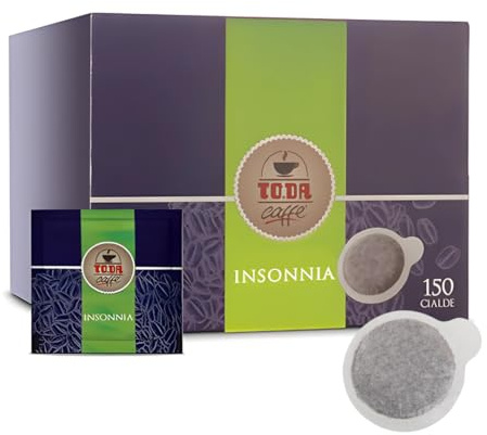 300 Cialde di Caffè compatibili con Macchine a Sistema ESE 44 mm To.da Miscela Insonnia, Compostabili in Filtrocarta | Espresso Italiano Monodose