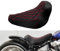 HCmotorku Motorradsitz, Motorradfahrer, Solo-Sitz, Fahrer, Soziuspolster, Sitzkissen, passend für Harley Softail 114 107 Breakout Fatboy 2018-2023 FXBR FLFBS, rote Naht