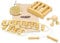 Massageset aus Holz [4-teilig] - Triggerpunkt Massage Utensilien - Fußmassagegerät, Massageroller, Massageholz für Rücken, Nacken, Arme, Beine & Handmassagebürste - Massagegeräte Set