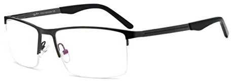 Global Glasses Herren rahmen brille blockieren blaulicht gaming computerbrille blaulichtfilter brillen Halbrand