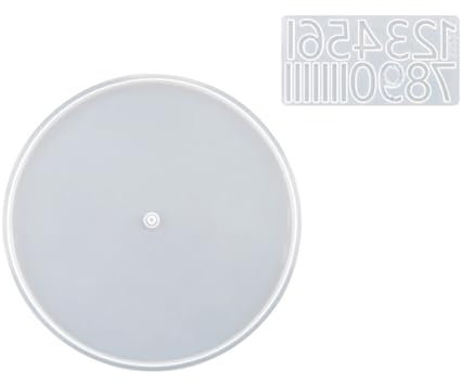 Uhr Silikon Harz Form, Uhr Silikonform Epoxidharz, Uhr Resin Formen für DIY Wanduhr Kunst Heimdekoration,Uhr Silikonharz Formbausatz Arabische Römische Ziffernuhr Runde Wanduhr Epoxidharz Für DIY-Uhr