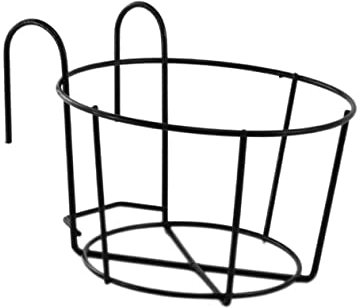 CAXUSD Hängendes Blumenregal Aus Metall Wandmontiertes Pflanzenregal Für Balkon Und Garten Abnehmbarer Blumentopfhalter Im Klassischen Stil Schwarz