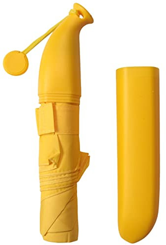 Tolaily Ombrellone di banana giallo ombrello di banana paravento, plastica