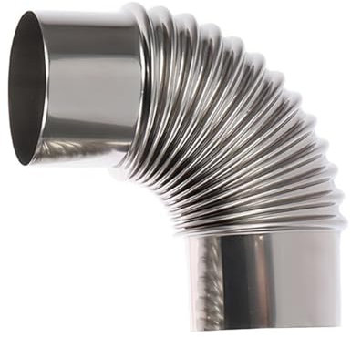 ENGFGH Tubo for Stufa A Gomito A 90°, Camino for Stufa A Legna in Acciaio Inossidabile Ø 110mm Ø 120mm, Tubo di Prolunga for Stufa Resistente al Calore for Stufa A Legna(120mm)