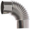 Tubo de Estufa con Codo de 90°, Chimenea de Estufa de Leña de Acero Inoxidable Ø 110mm Ø 120mm, Tubo de Extensión de Estufa Resistente Al Calor for Estufa de Leña(120mm)
