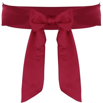 Lusofie Trachtengürtel Damen Satinband Brautgürtel Wendbarer Satingürtel Glatter Kleidergürtel Frauen Gürtel für Kleid Hochzeit Brautjungfer Braut Schleifenband Taillengürtel