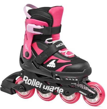 Rollerblade MICROBLADE, Pattini in linea Bambina, nero/rosa, EU: 33-36.5 (UK 1-4 / US: 2-5)