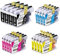 MEGOFFICE LC223 Tinte Multipack Kompatibel für Brother LC 223 Druckerpatrone für DCP J4120DW MFC J4620DW MFC J680DW DCP J5625DW MFC J5320DW MFC J4625DW J4420DW J480DW J5720DW DCP J562DW Tinte(16 Pack)