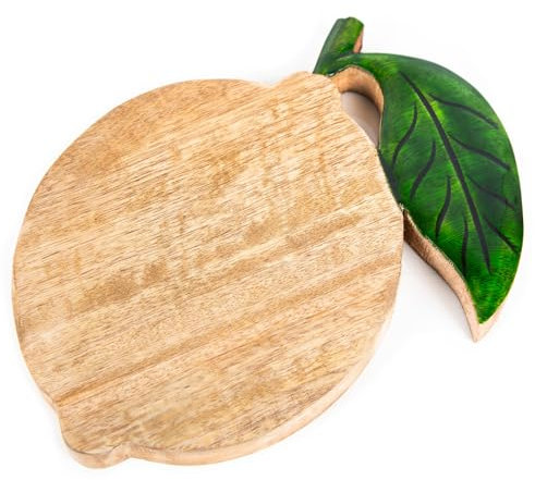 Logbuch-Verlag Zitrone Deko Tablett aus Holz Holztablett Dekoteller Tischdekoration Hochzeit Sommer 28 x 22 x 2 cm