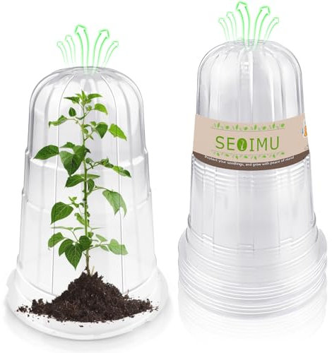 30 Pièces Cloche Salade Résistants, Cloche Jardin Potager avec Ventilation, Cloche de Protection Anti-Oiseaux, Anti Limaces