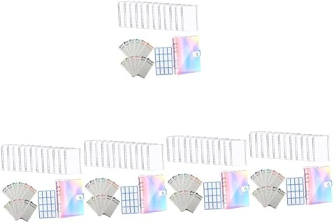 NUOBESTY 5 Sets Haushaltsbuch Budgetbuch Organizer Sparordner Bargeldfüller Ein Artikel Budget Tabellenordner Tagesausgaben Excel Geld Loseblatt Planer Füllmaterial Durchsichtiger