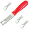 Skiving Knife, Steel Flooring Tools with 3 Replacement Blades, Carpet Knife Welding Cutting Tool with Non Slip Handle for Pvc Floor, Vinyl Flooring Carpet Trimmer Vinyl Cutter