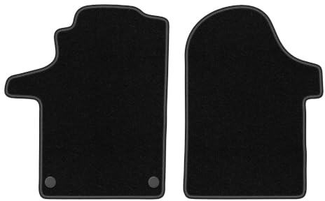 Filz-Fußmatten vorne passend für Mercedes Vito W447 2014-, Schwarz | passend für Kastenwagen; dünner Nadelfilz (Polypropylen), ca. 4 mm; rutschhemmend, runde Befestigungen (Typ MS)