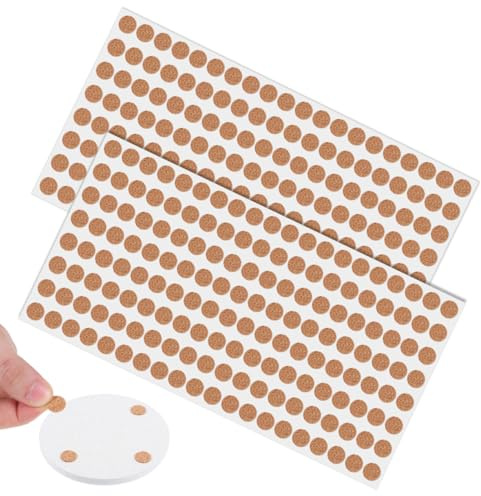 LALAFINA 500 Selbstklebende Korkpads 1.20Cm Runde Korkkreise Für Möbel Anti-Rutsch Kork Isoliermatte Zur Geräuschreduzierung Und Stoßdämpfung in Küche Und Esszimmer
