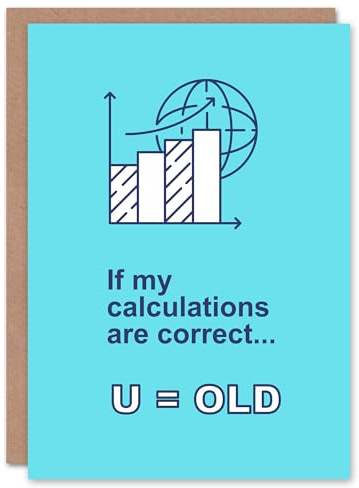 Artery8 If Calculations Are Correct Old Age Joke Funny Birthday Card