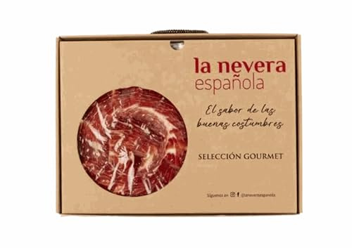 Jamón Ibérico La Nevera Española (Jamón Ibérico de Bellota Cortado a Cuchillo 14 sobres de 100 gramos)