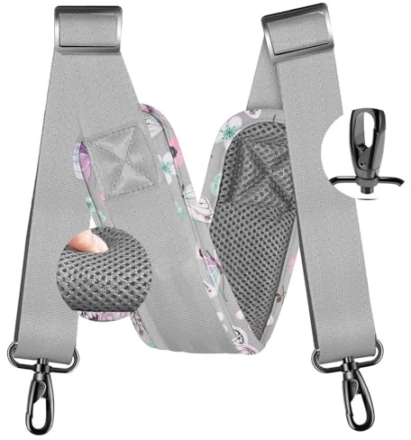 ZINZ Schultergurt 77 Zoll mit Dickem Fixpolster,Schmetterling | Dickes Fixpolster, Drehhaken Metall, Doppel-Schnallen, Passt für Laptops, Taschen & Reisen
