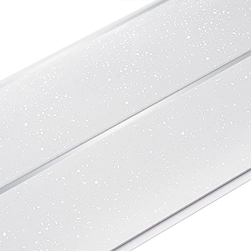 10PCS Gloss PVC Wall Panels 260 x 25 cm, Tongue & Groove Interlocking Bathroom Shower Panelling, 5mm Waterproof Wall Cladding for Bathroom Kitchen Ceiling & Any Room