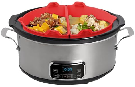 Qiwieod Silicone Slow Cooker Liner,1 Paar Küchenhelfer | Wiederverwendbare Silikon Slow Cooker Trennwand,Für Suppe Tomate Huhn Fisch